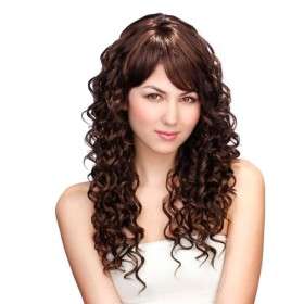 Capless Long Golden Brown Synthetic Curly Hair Wig   US$ 39.99