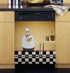 Appliance Art Chef Magnetic Dishwasher Cover Small  