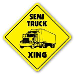 SEMI TRUCK CROSSING Sign xing gift novelty driver teamster trucker 18 