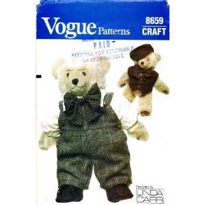   Vogue 8659 Crafts Sewing Pattern Bear Clothes Arts, Crafts & Sewing