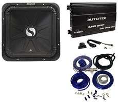 Kicker 15 L3 S15L3 2 1000W Car Subwoofer + Autotek 2000Watt Amplifier 