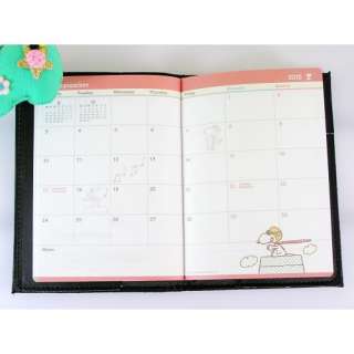 2012 Peanuts Snoopy Schedule Book Weekly Planner Agenda Suede Diamond 