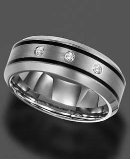 Triton Mens Tungsten Ring, Diamond (1/10 ct. t.w.) (Size 8 15)