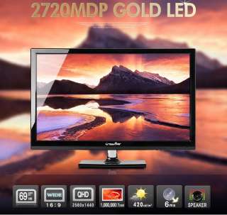   2720MDP GOLD LED S IPS DVI Computer Monitor Free EMS Shipping  