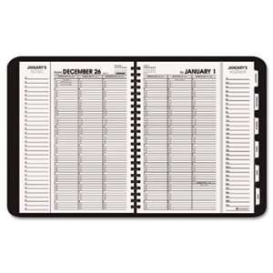   Weekly/Monthly Appointment Book, Black, 8 1/4 x 10 7/8, 2012