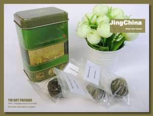 10 Pcs Organic Blooming Flower Green Tea Tin box Gift  