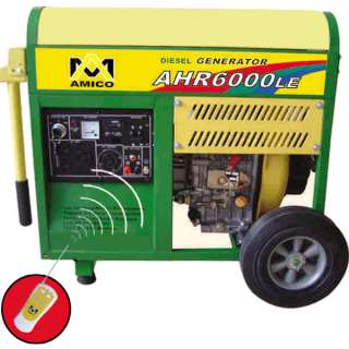  Gas Portable Generator w/ Remote Electric Start ~ 6500 Watts + Wheel 