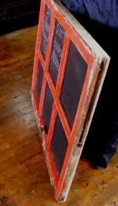   Message Board 6 PANE RED COLOR Wood Made by LOCAL Artisan 33 3/4 x 27