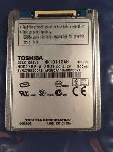 NEW TOSHIBA MK1011GAH 100GB 1.8 4200RPM ZIF HARD DRIVE  