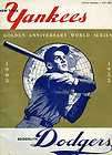 1953 World Series program New York Yankees, Brooklyn Dodgers at 