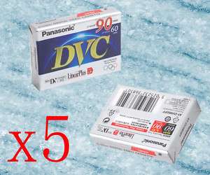 5x DV Tapes Tape Cassette for JVC Mini DV 60/90 Minutes  