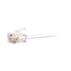 15 4 Conductor Line Cord   White Cross Wired For Telephone Voice 