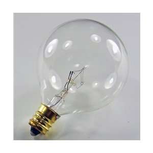  Replacement Globe Light Bulb, G50, 7W/130V, E12 Base 