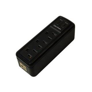 CyberPower TRVL918 Travel Surge Protector with 3 Out, 2 USB Charging 