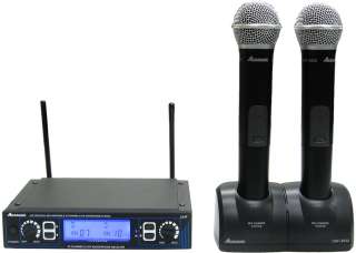 Acesonic UHF 2932 Dual Rechargeable 32 Channel UHF Mic System with 