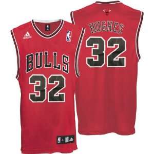   Hughes Red adidas NBA Replica Chicago Bulls Jersey