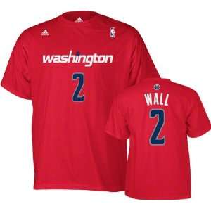  John Wall adidas Red Name and Number Washington Wizards T 