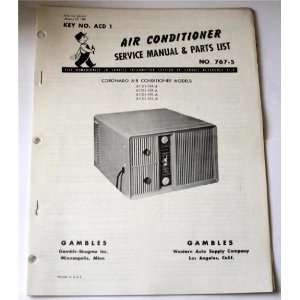  Coronado Air Conditioner Service Manual and Parts List Models 