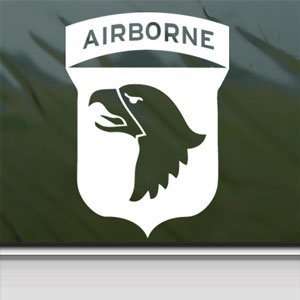  101st Airborne Screaming Eagles WWII White Sticker White 