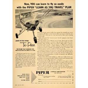  1957 Ad Tri Pacer Aircrafts Piper Hydrasorb Tricycle 