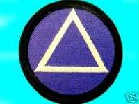 ALCOHOLICS ANONYMOUS unity TRIANGLE biker PATCH  