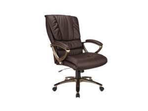   Star Eco Leather High Back Executive Swivel/Tilt Chair, Espresso/Cocoa