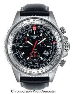  Torgoen Swiss Mens T01103 Chronograph Pilot Computer 