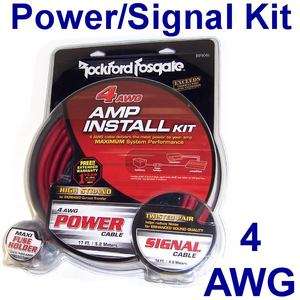 ROCKFORD FOSGATE POWER & SIGNAL 4 AWG AMP INSTALL KIT RFK4I  