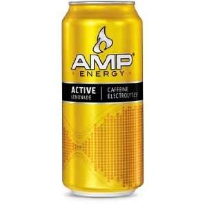  16 Pack   Amp Energy Active Lemonade   16oz. Health 