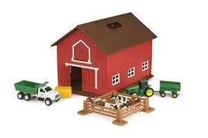   John Deere Deluxe Barn Playset w/ Tractor Truck & Animals & More NIB