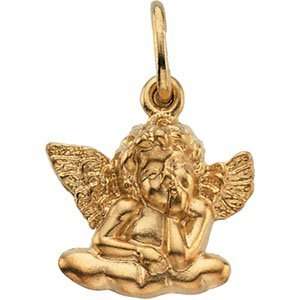   14KY Gold Sitting Angel Pendant 11.25x14mm/14kt yellow gold Jewelry