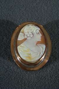 ANTIQUE RARE COPPER FANCY DETAILED ROMAN LARGE CARVED CAMEO BOLD PIN 