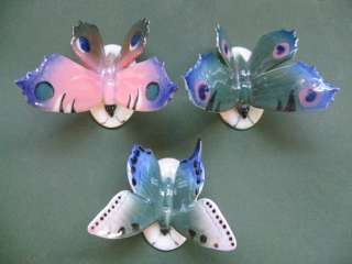 Three Antique Karl Ens Porcelain Butterfly Figurines  