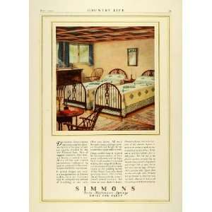 1923 Ad Antique Simmons Twin Bed Furniture Mattress Bedding Home 