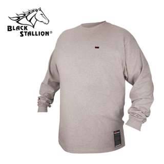 Black Stallion X Large FTL6 GRY Gray FR Cotton Long sleeve T Shirt 