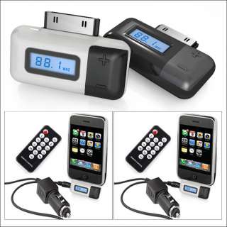 LCD FM Transmitter with Hands Free Remote control Car charger for 