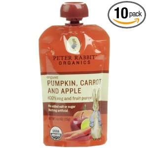 PETER RABBIT ORGANICS 100% Fruit Snack, Pumpkin, Carrot and Apple, 4.4 
