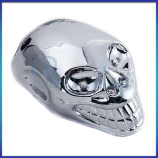Cool Chrome Skull Motorcycle License Plate Bolt Light Bulb Lamp 