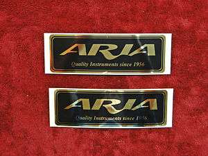 TWO Aria Pro Guitars Stickers RARE  