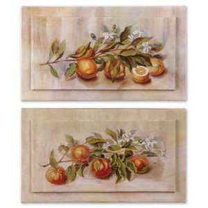  Set of 2 Outdoor Fruit Art Accents