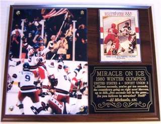 1980 USA Olympic Hockey Miracle On Ice Photo Plaque Do You Believe In 