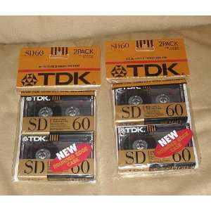  2 Pack TDK SD 60 Blank Cassettes IEC II/ Type II High 
