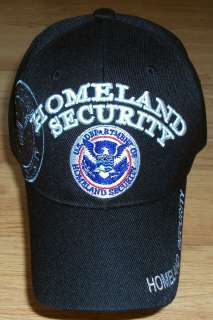 DHS DEPARTMENT HOMELAND SECURITY BASEBALL BALL CAP HAT BLACK 
