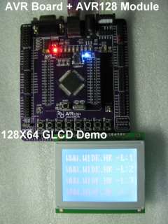 STK128   ATMEL AVR ATMEGA128  16AU Board + Module  
