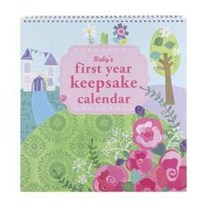 Gibson Enchanted Baby Girl Princess First Year Scrapbook Calendar 