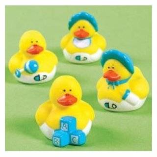   24) Blue BOY Mini Rubber Ducky Duck Baby Shower Birthday Party Favors