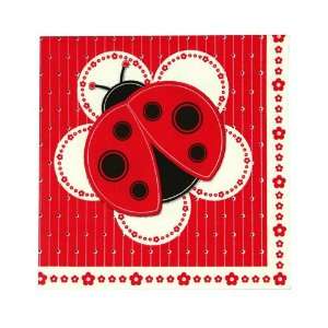   Ladybug   Beverage Napkins   16 Qty/Pack   Baby Shower Party Supplies