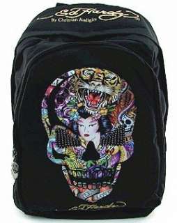  Ed Hardy Josh Skull Backpack B2JOSLKS Black Book Bag 
