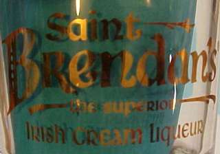 Saint Brendans Irish Cream Liqueur liquor vintage glass  