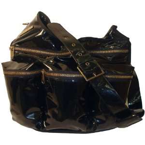  Patent Leather Diva Diaper Bag in Black Baby